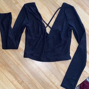 Black crop top